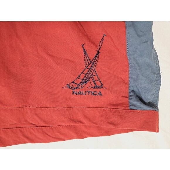 Nautica Men's XL Swim Trunks Colorblock 8" Inseam Elastic/Drawstring Waist - Picture 3 of 7